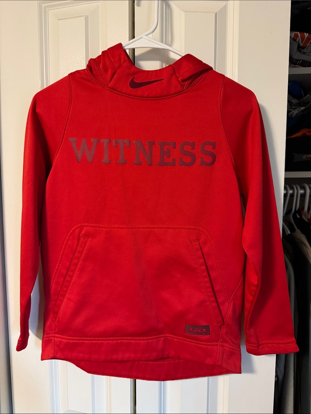 Nike Kids Red 'WITNESS' Dri-Fit Hoodie M